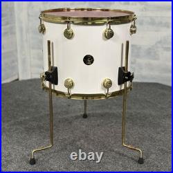 Used DW Collectors 5pc Maple Drum Set White Finish Ply withGold Hardware Good