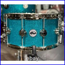 Used DW Collectors Birch/Mahogany 5pc Drum Set Teal Glass Excellent