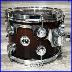 Used DW Collectors Maple/Mahogany 4pc Drum Set Candy Black Fade Good-DCP