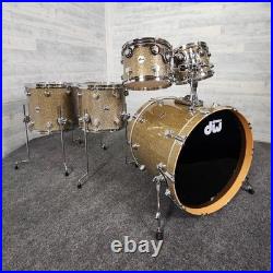 Used DW Collectors Maple Standard 5pc Drum Set Broken Glass Good
