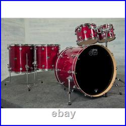 Used DW Performance 5pc Drum Set Cherry Stain Very Good