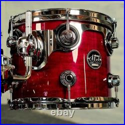 Used DW Performance 5pc Drum Set Cherry Stain Very Good