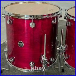 Used DW Performance 5pc Drum Set Cherry Stain Very Good