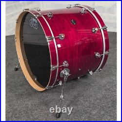 Used DW Performance 5pc Drum Set Cherry Stain Very Good