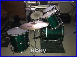 Used Emerald Colored Birch Yamaha Stage Custom Drum Set