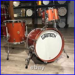 Used Gretsch Broadkaster 3pc Bop Drum Set 18/12/14 Satin Copper