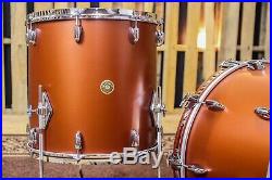 Used Gretsch Broadkaster Satin Copper Mist Vintage Build Drum Set 22, 12, 16