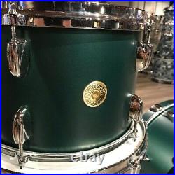 Used Gretsch USA Custom 3pc Drum Set Satin Cadillac Green