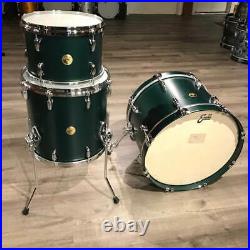 Used Gretsch USA Custom 3pc Drum Set Satin Cadillac Green