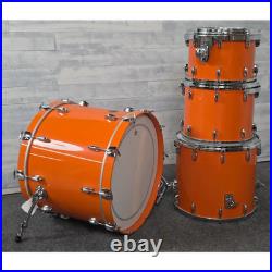 Used Gretsch USA Custom 4pc Drum Set Orange Gloss Very Good