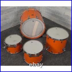 Used Gretsch USA Custom 4pc Drum Set Orange Gloss Very Good