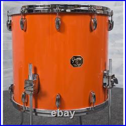 Used Gretsch USA Custom 4pc Drum Set Orange Gloss Very Good