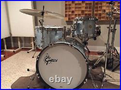Used Gretsch USA Custom 5pc Drum Set Vintage Oyster White