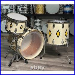 Used Ludwig 110th Anniversary Legacy Mahogany 3pc Fab Drum Set Diamond Flash
