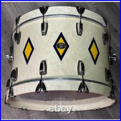 Used Ludwig 110th Anniversary Legacy Mahogany 3pc Fab Drum Set Diamond Flash