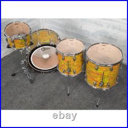 Used Ludwig Classic Maple 4pc Drum Set Citrus Mod Very Good