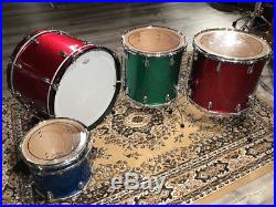 Used Ludwig Classic Maple 4pc Drum Set Jellybean Sparkle