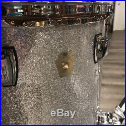 Used Ludwig Classic Maple Silver Sparkle 4pc Drum Set