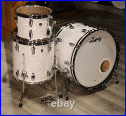 Used Ludwig Classic Oak Pro Beat Drum Set White Marine Pearl