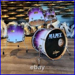 Used Mapex Pro M 4pc Drum Set Purple Ice Fade