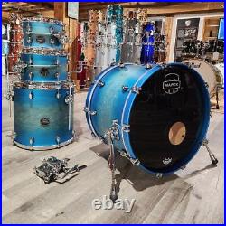 Used Mapex Saturn Evolution Hybrid 4pc Drum Set Exotic Azure Burst-DCP