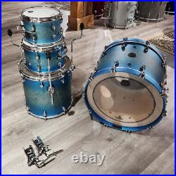 Used Mapex Saturn Evolution Hybrid 4pc Drum Set Exotic Azure Burst-DCP