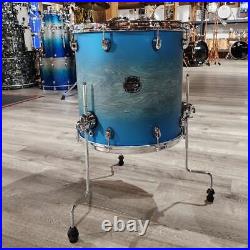 Used Mapex Saturn Evolution Hybrid 4pc Drum Set Exotic Azure Burst-DCP