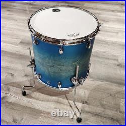 Used Mapex Saturn Evolution Hybrid 4pc Drum Set Exotic Azure Burst-DCP