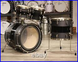 Used PDP 20th Anniversary 4pc Maple Drum Set Matte Back with Gloss Stripe & Ant