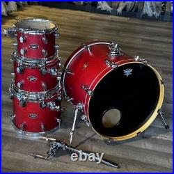 Used Pacific FS Series 4pc Drum Set Red Stain Very Good-DCP