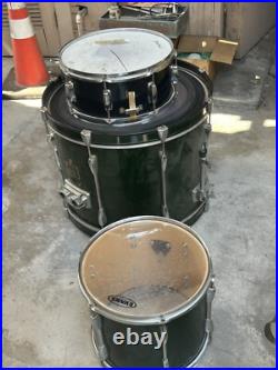 Used Partial Pearl Export 4pc Drum Set Black Good San diego local Pick Up OB