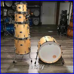 Used Pearl Masters Maple Complete 5pc Drum Set 22/10/12/14/16/ Matte Natural