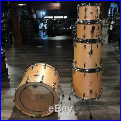 Used Pearl Masters Maple Complete 5pc Drum Set 22/10/12/14/16/ Matte Natural