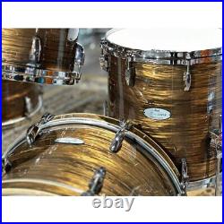 Used Pearl Music City Custom Masters Maple Gum 6pc Drum Set Bronze Oyster