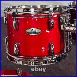 Used Pearl Professional Maple 5pc Drum Set Sequoia Red Very Good