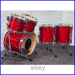 Used Pearl Professional Maple 5pc Drum Set Sequoia Red Very Good