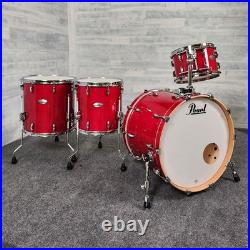 Used Pearl Professional Series 4pc Drum Set Sequoia Red Very Good