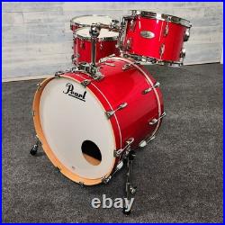 Used Pearl Professional Series 4pc Drum Set Sequoia Red Very Good
