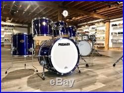 Used Premier Signia 7pc Drum Set Sapphire Blue