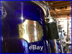 Used Premier Signia 7pc Drum Set Sapphire Blue