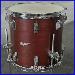 Used Rogers Cleveland 3pc Drum Set Satin Dark Mahogany Very Good