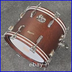 Used Rogers Cleveland 3pc Drum Set Satin Dark Mahogany Very Good