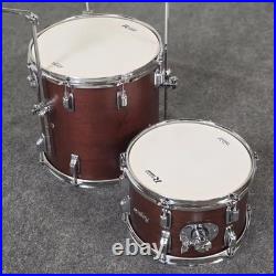 Used Rogers Cleveland 3pc Drum Set Satin Dark Mahogany Very Good