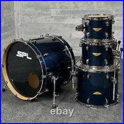 Used SPL 4pc Drum Set Blue Sparkle Very Good-DCP