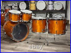 Used Sakae Almighty Birch 5pc Drum Set Amber