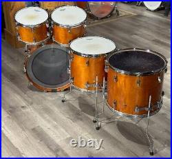 Used Sakae Almighty Birch 5pc Drum Set Amber