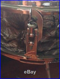 Used Slingerland Three-piece Drum Set Black Diamond Pearl, 1965