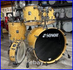 Used Sonor S Class 5pc Drum Set Grained Maple Lacquer