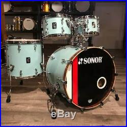 Used Sonor SQ1 Drum Set 4pc Cruiser Blue