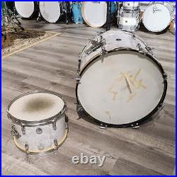 Used Vintage Gretsch Round Badge'60s 2pc Drum Set White Marine Pearl